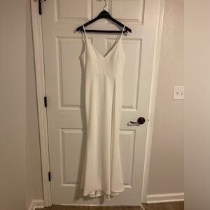 Lulus XS White Fitted Dress